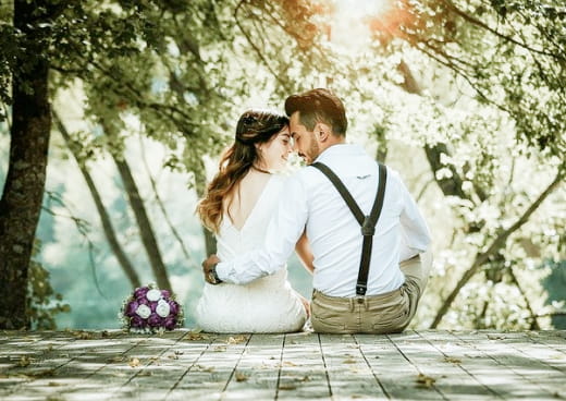 写真：緑に囲まれたナチュラルガーデンウエディング